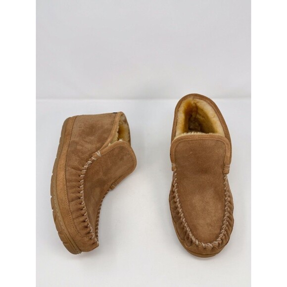 LL Bean Mens Shoes Brown Wicked Good Boot Moc Slipper Shearling Suede US 11 M - Picture 4 of 10